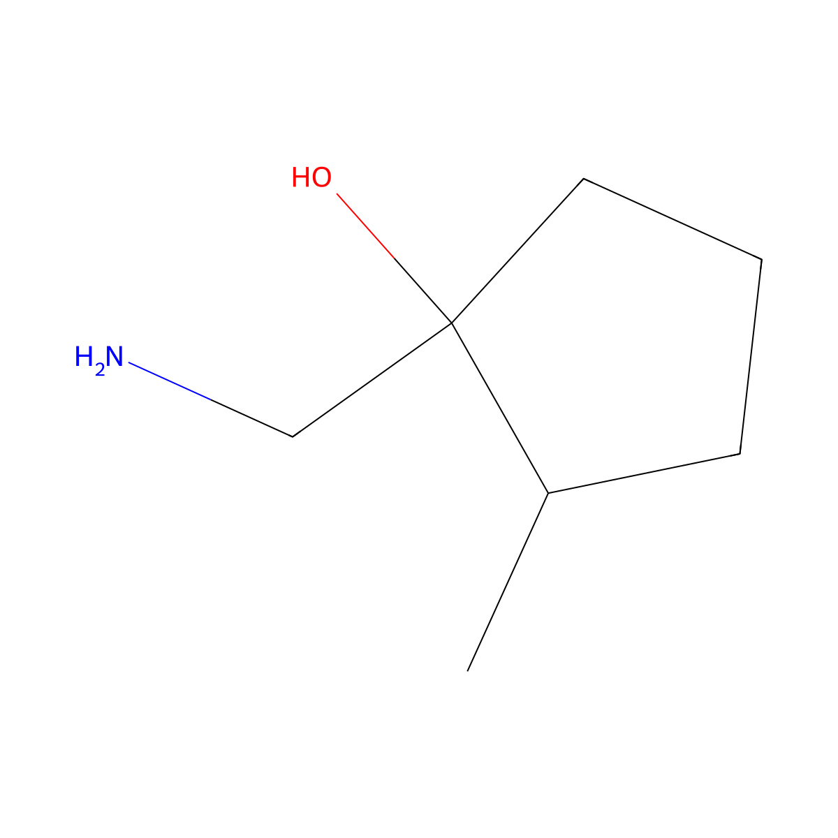 1-(Aminomethyl)-2-methylcyclopentan-1-ol molecular structure, CAS 408352-46-5