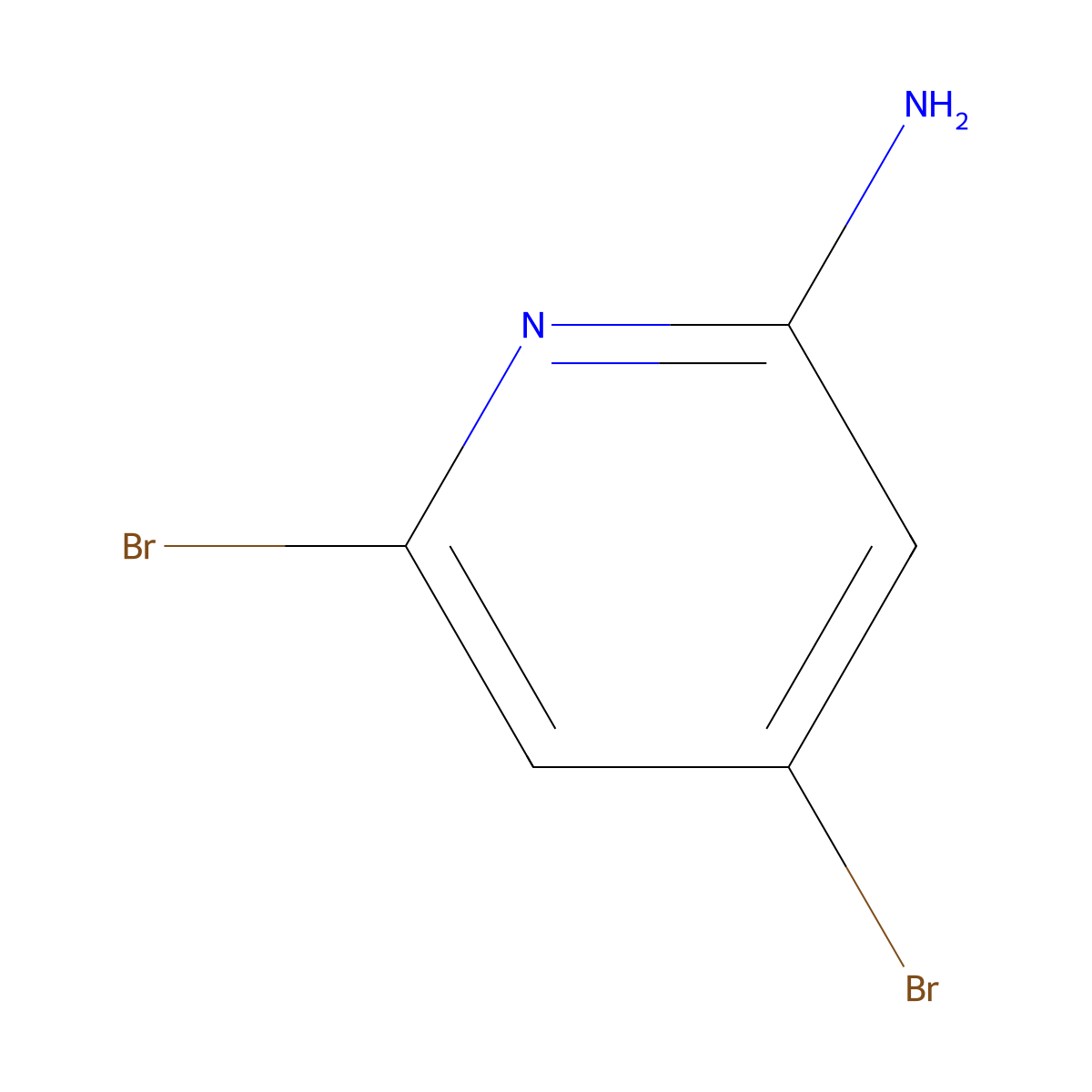 4,6-Dibromopyridin-2-amine molecular structure, CAS 408352-48-7