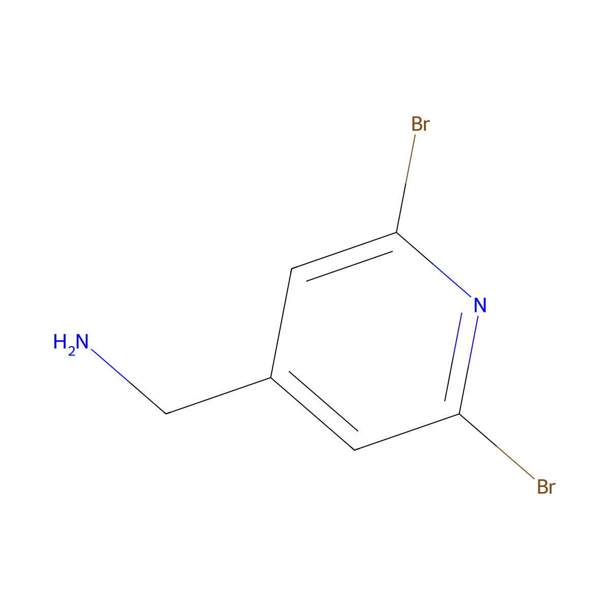 (2,6-Dibromopyridin-4-yl)methanamine molecular structure, CAS 408352-56-7