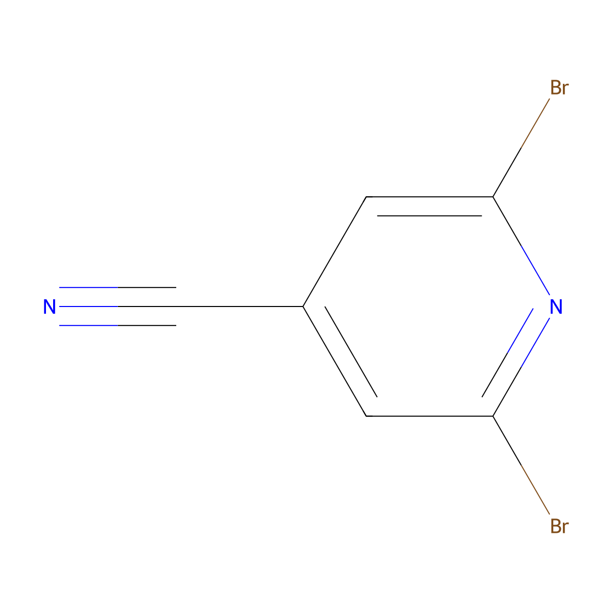 2,6-Dibromopyridine-4-carbonitrile molecular structure, CAS 408352-58-9