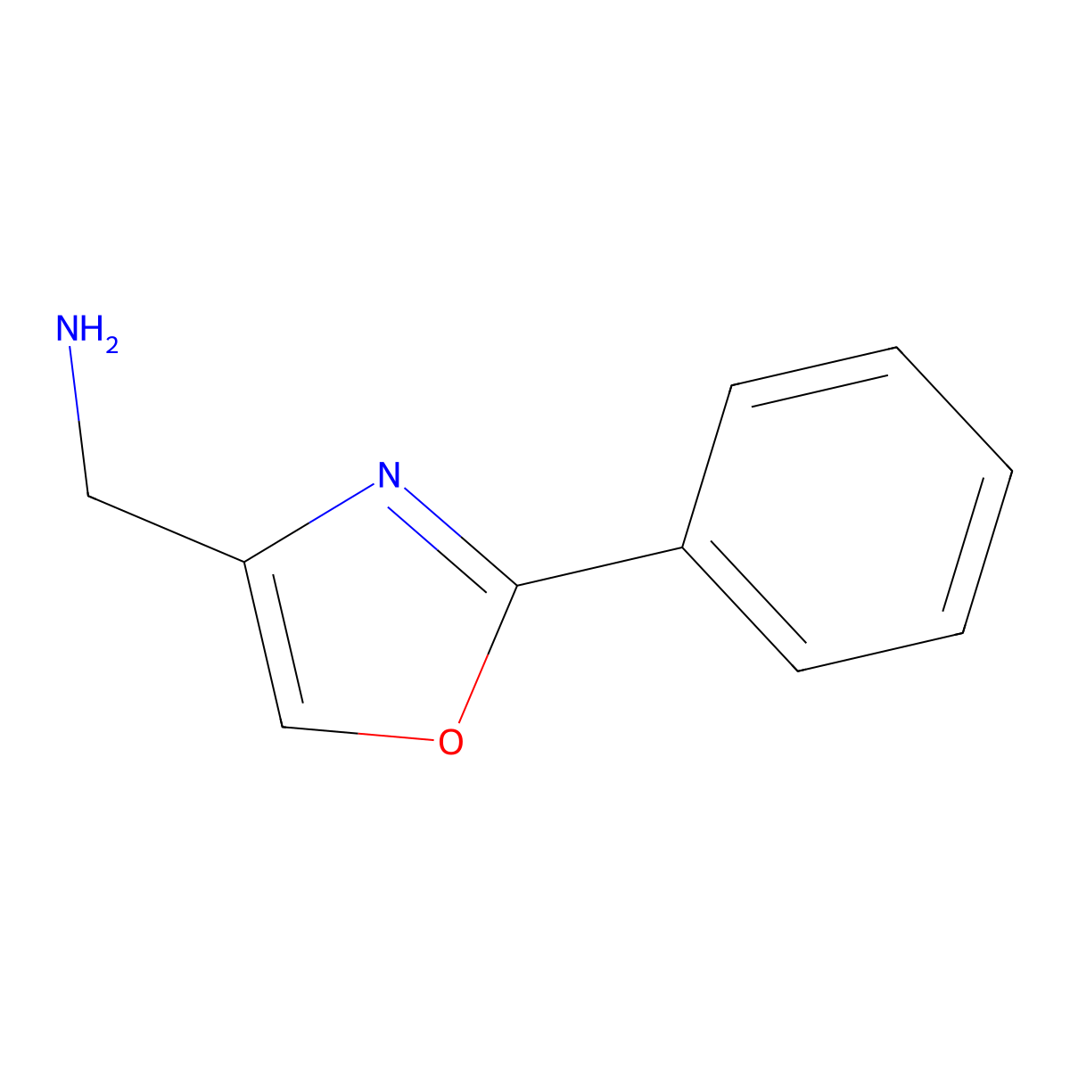 1-(2-Phenyl-1,3-oxazol-4-yl)methanamine molecular structure, CAS 408352-90-9