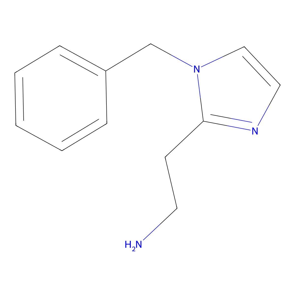 2-(1-benzyl-1H-imidazol-2-yl)ethan-1-amine molecular structure, CAS 408353-06-0
