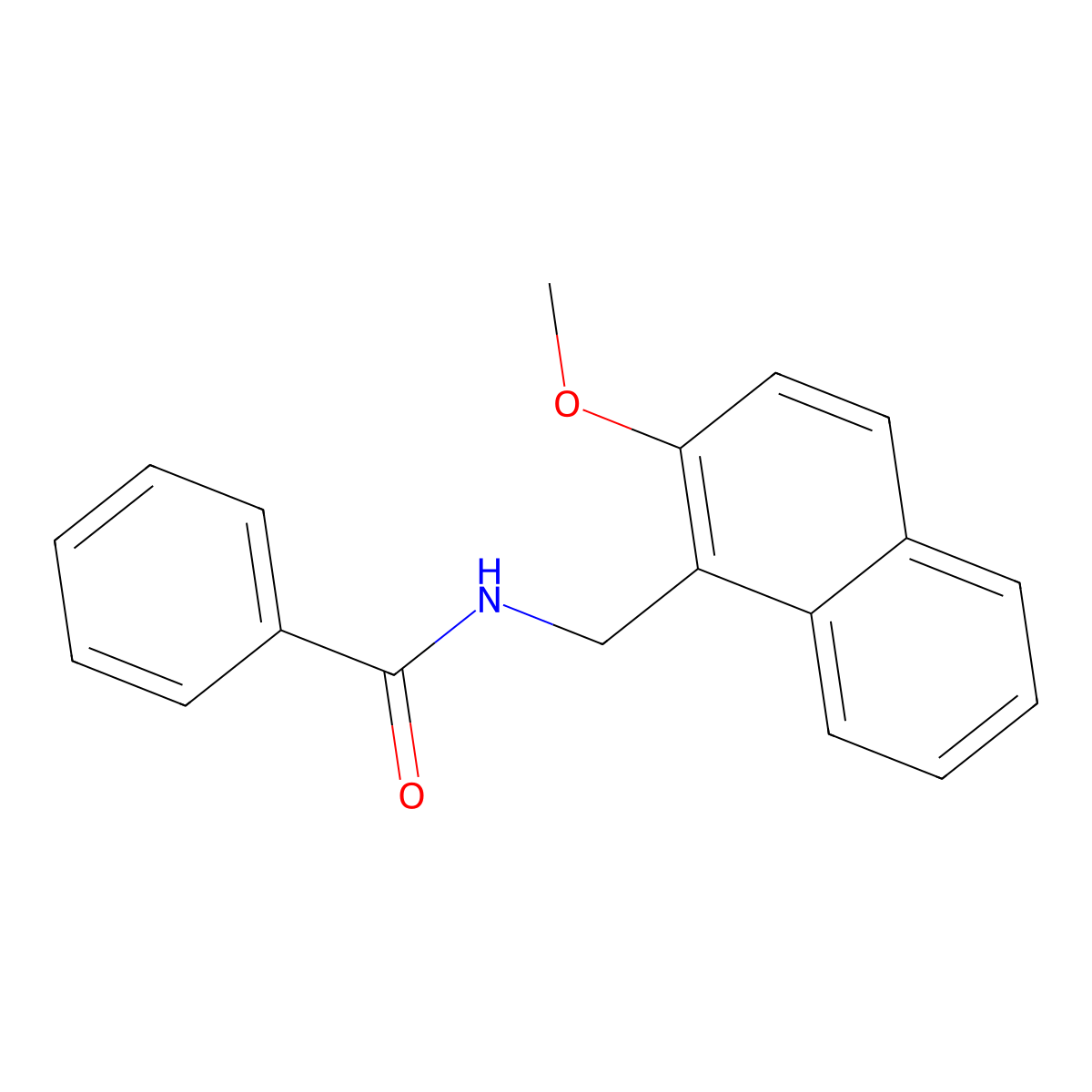 N-[(2-methoxynaphthyl)methyl]benzamide molecular structure, CAS 408353-83-3