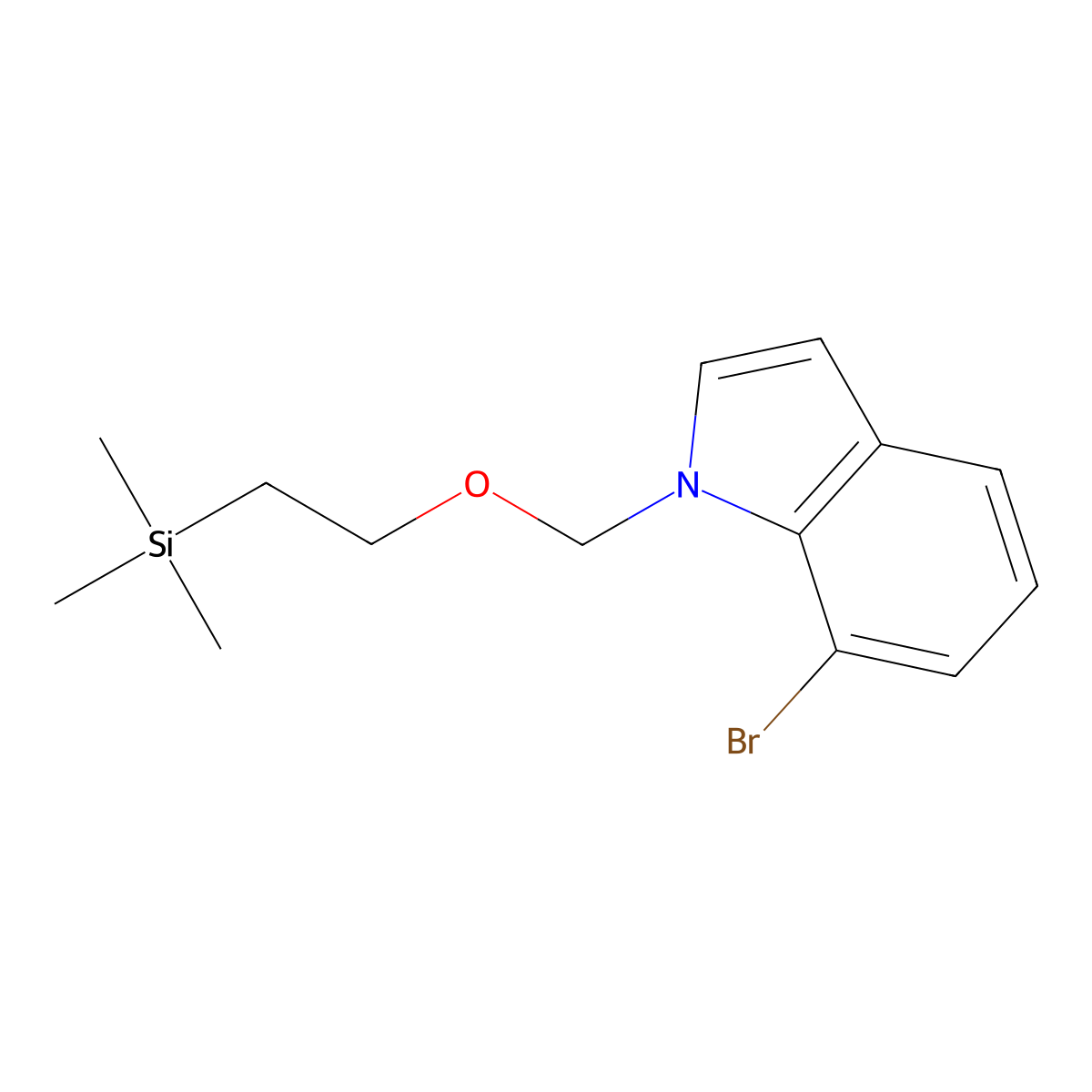 7-Bromo-1-(2-trimethylsilanyl-ethoxymethyl)-1H-indole molecular structure, CAS 408354-54-1