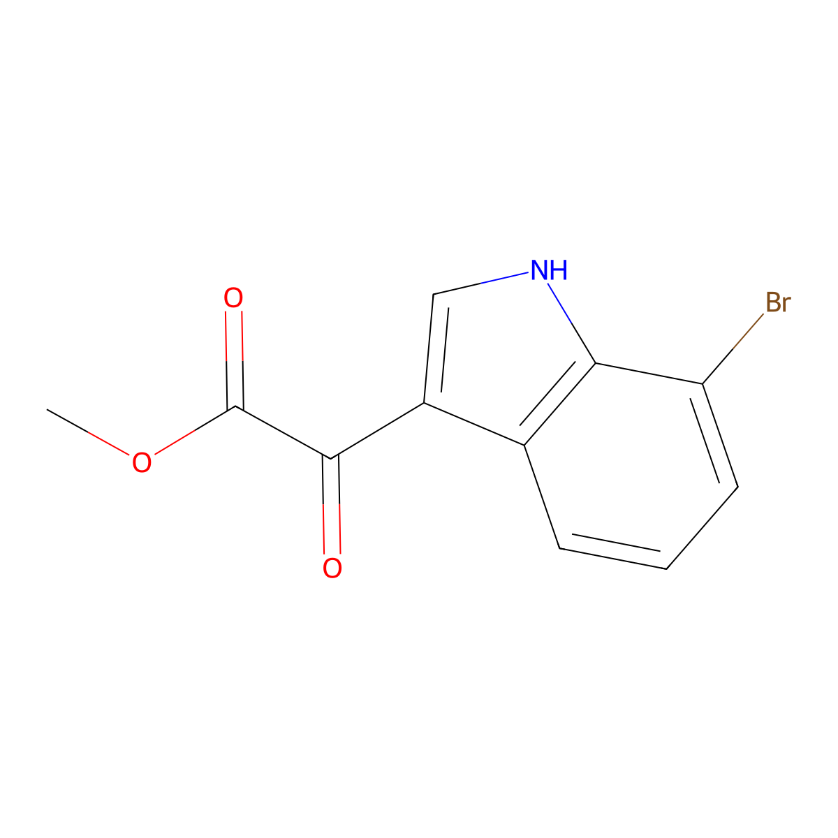 Methyl 2-(7-Bromo-3-indolyl)-2-oxoacetate molecular structure, CAS 408354-66-5