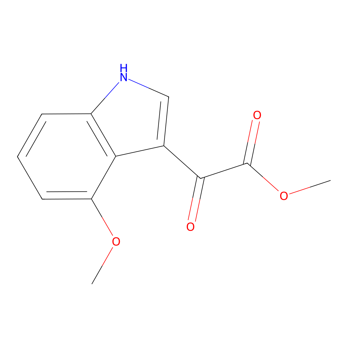 Methyl 2-(4-Methoxy-3-indolyl)-2-oxoacetate molecular structure, CAS 408354-74-5