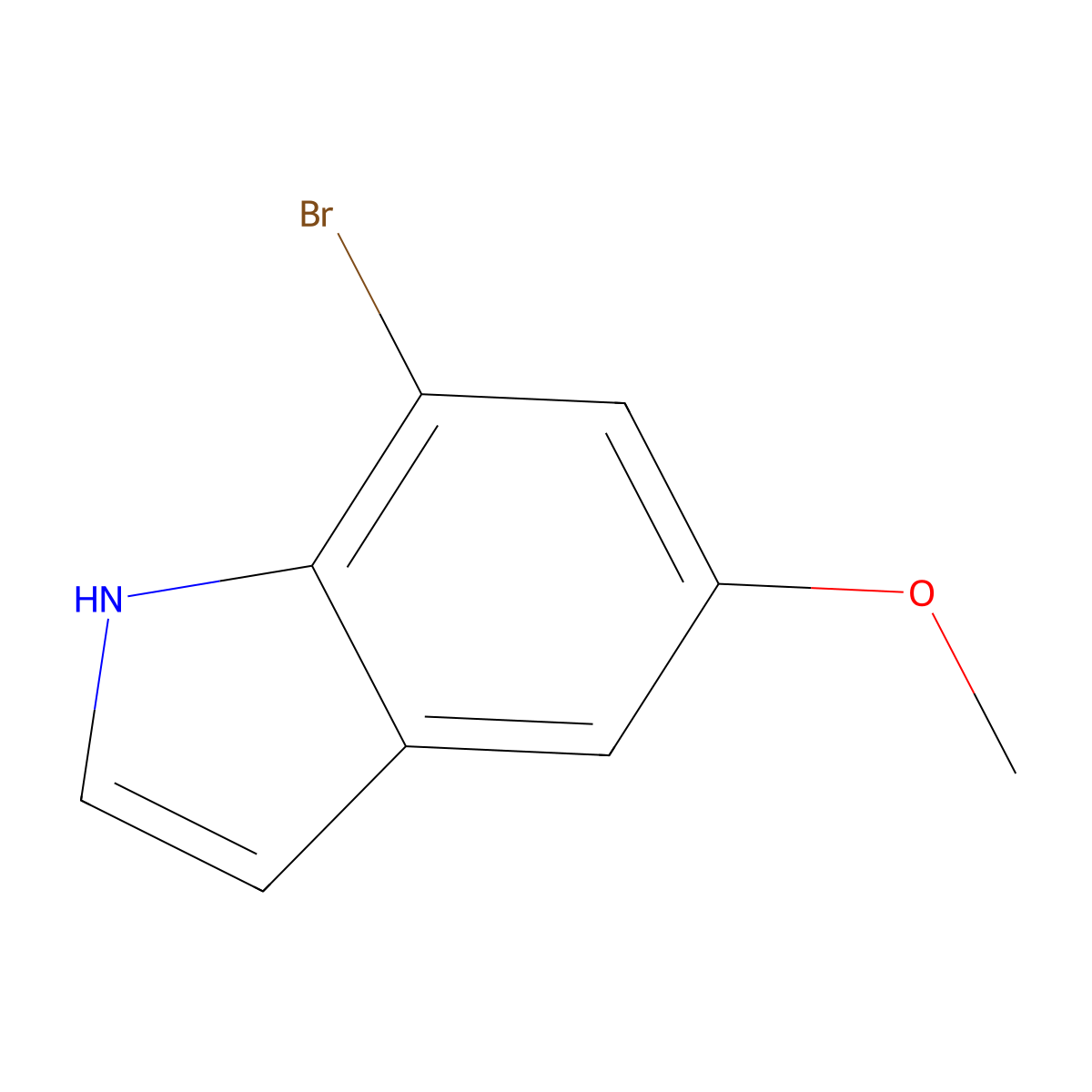 7-Bromo-5-methoxy-1H-indole molecular structure, CAS 408355-12-4