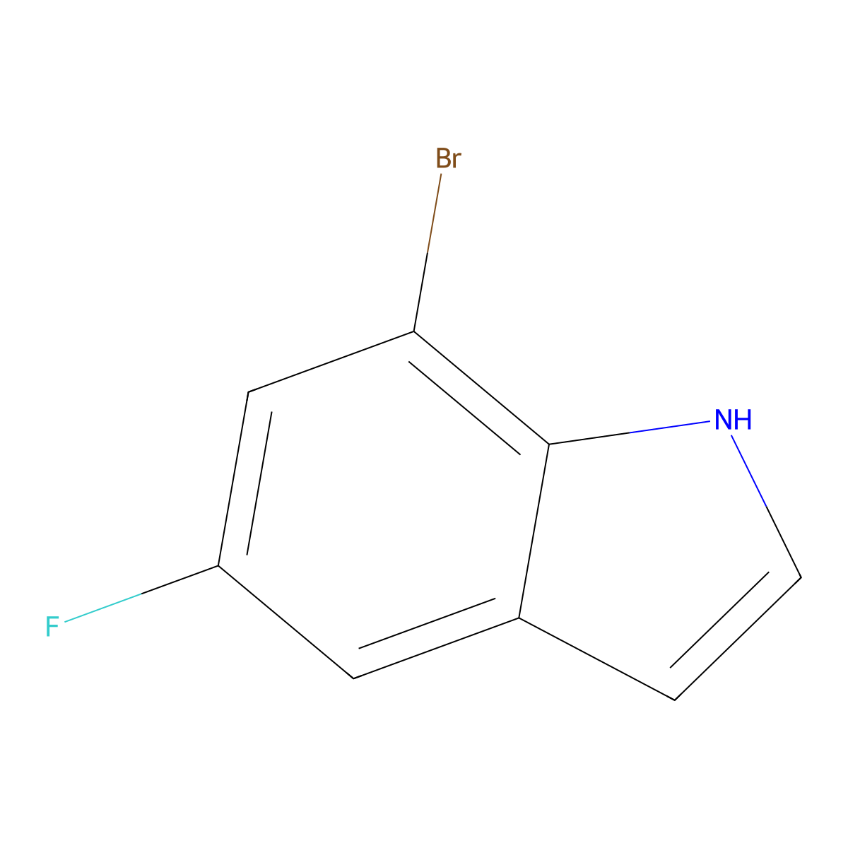 7-bromo-5-fluoro-1H-indole molecular structure, CAS 408355-23-7