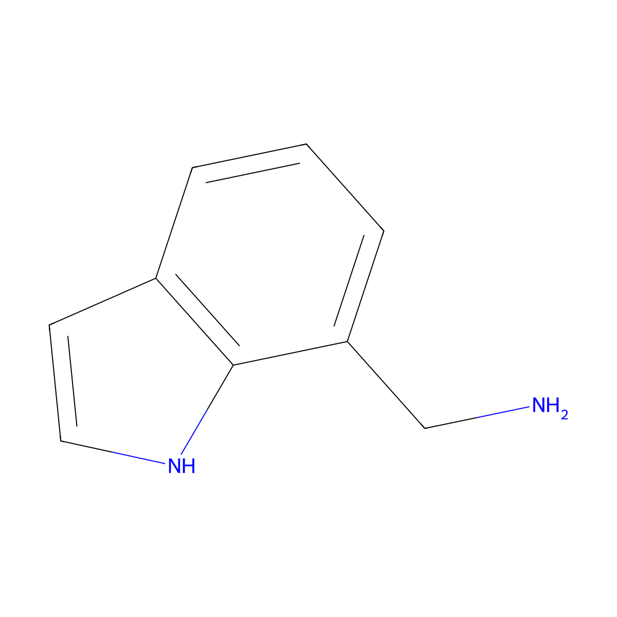 (1H-Indol-7-YL)methanamine molecular structure, CAS 408356-52-5