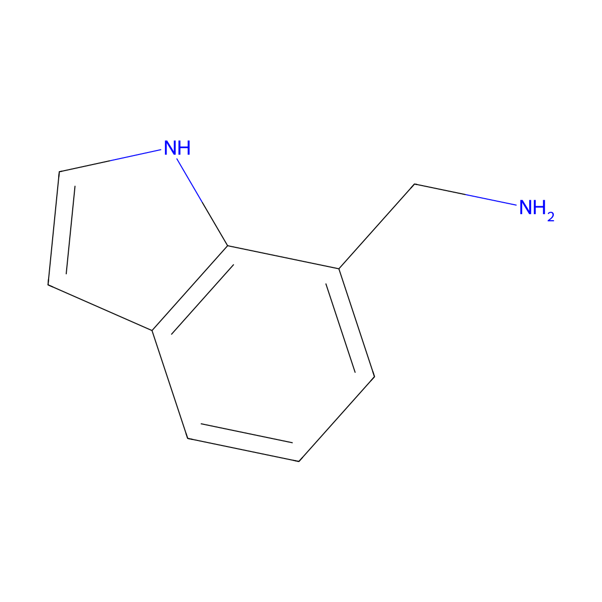 (1H-Indol-7-YL)methanamine molecular structure, CAS 408356-52-5