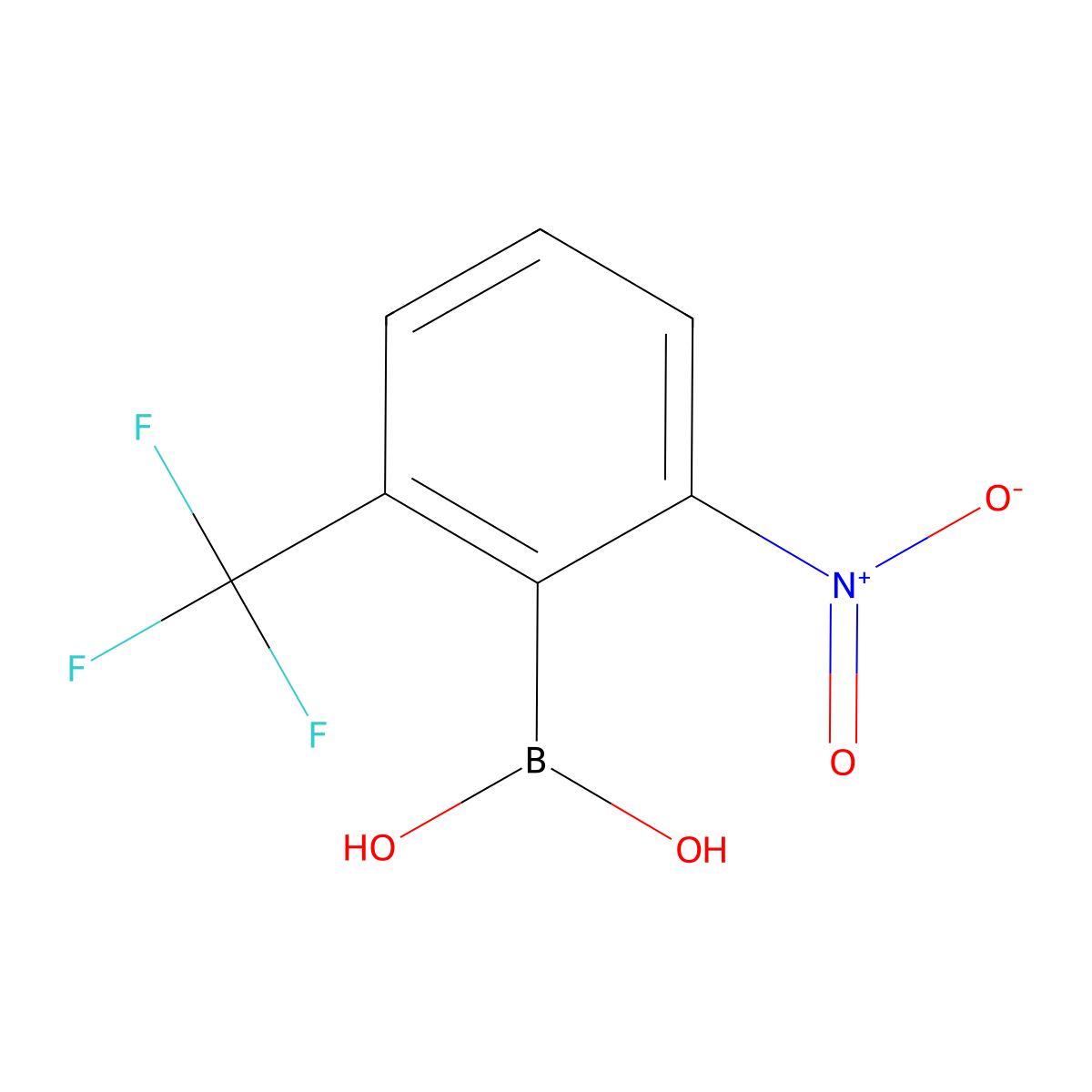(2-Nitro-6-(trifluoromethyl)phenyl)boronic acid molecular structure, CAS 408359-14-8