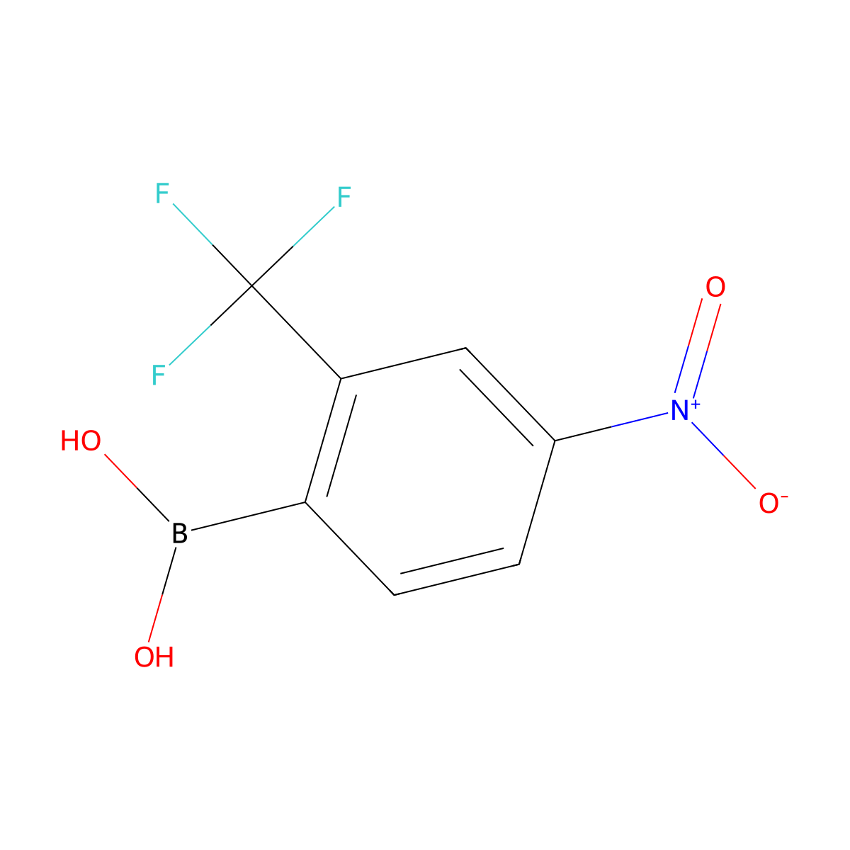 4-Nitro-2-(trifluoromethyl)phenylboronic acid molecular structure, CAS 408359-15-9