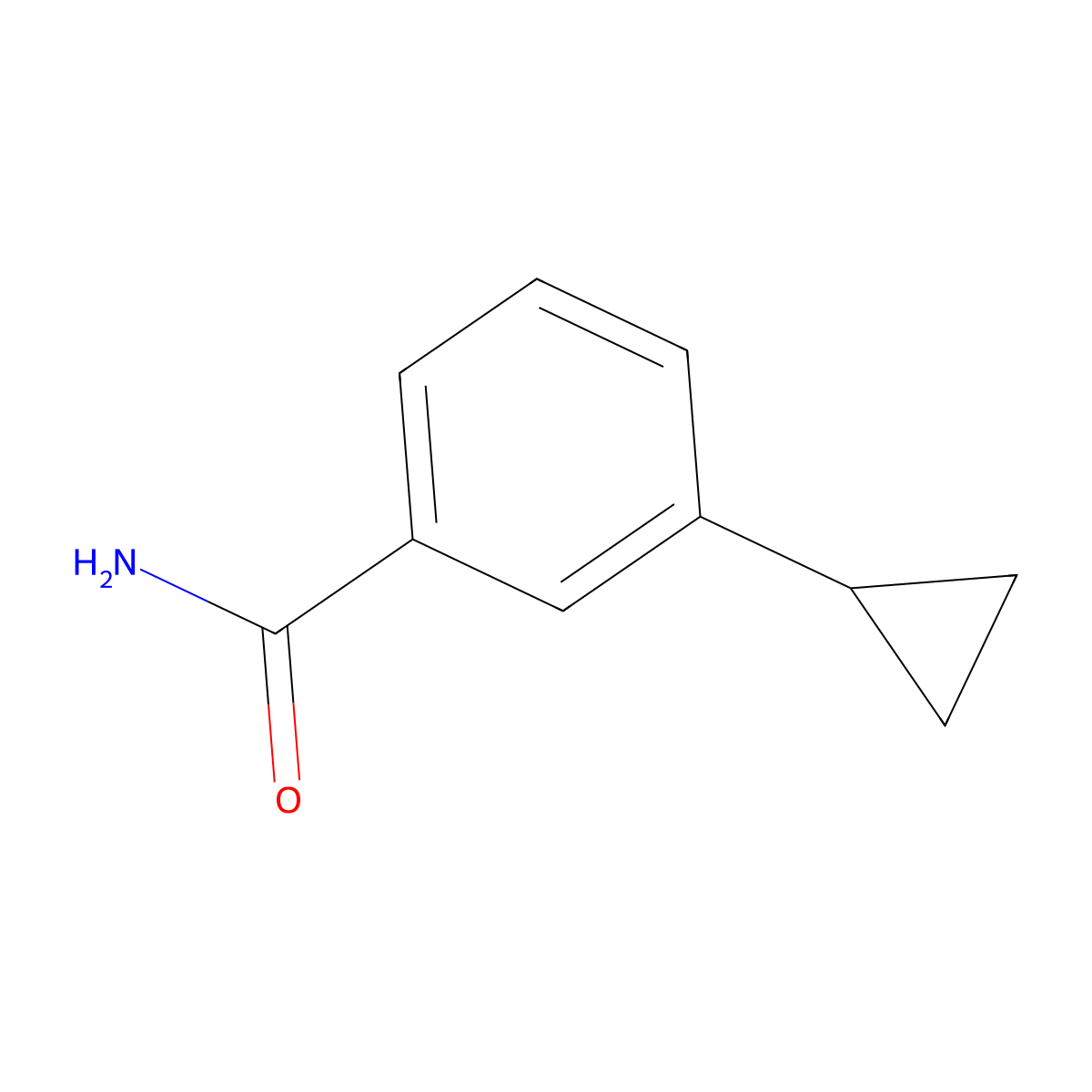 3-Cyclopropylbenzamide molecular structure, CAS 408359-50-2