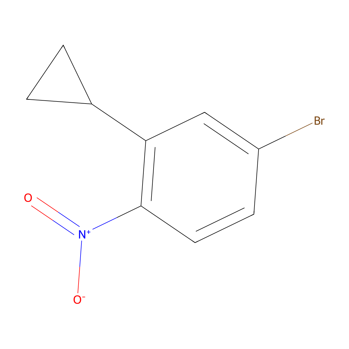 4-Bromo-2-cyclopropyl-1-nitrobenzene molecular structure, CAS 408359-54-6