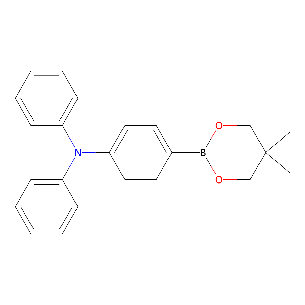 Benzenamine, 4-(5,5-dimethyl-1,3,2-dioxaborinan-2-yl)-N,N-diphenyl- molecular structure, CAS 408359-97-7
