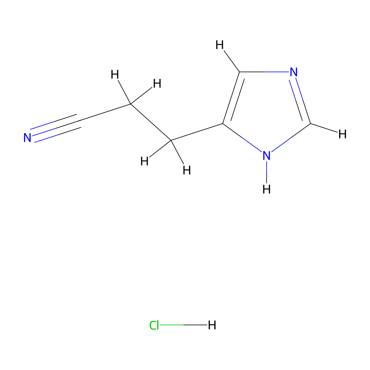 3-(1H-imidazol-4-yl)propanenitrile hydrochloride molecular structure, CAS 40836-07-5