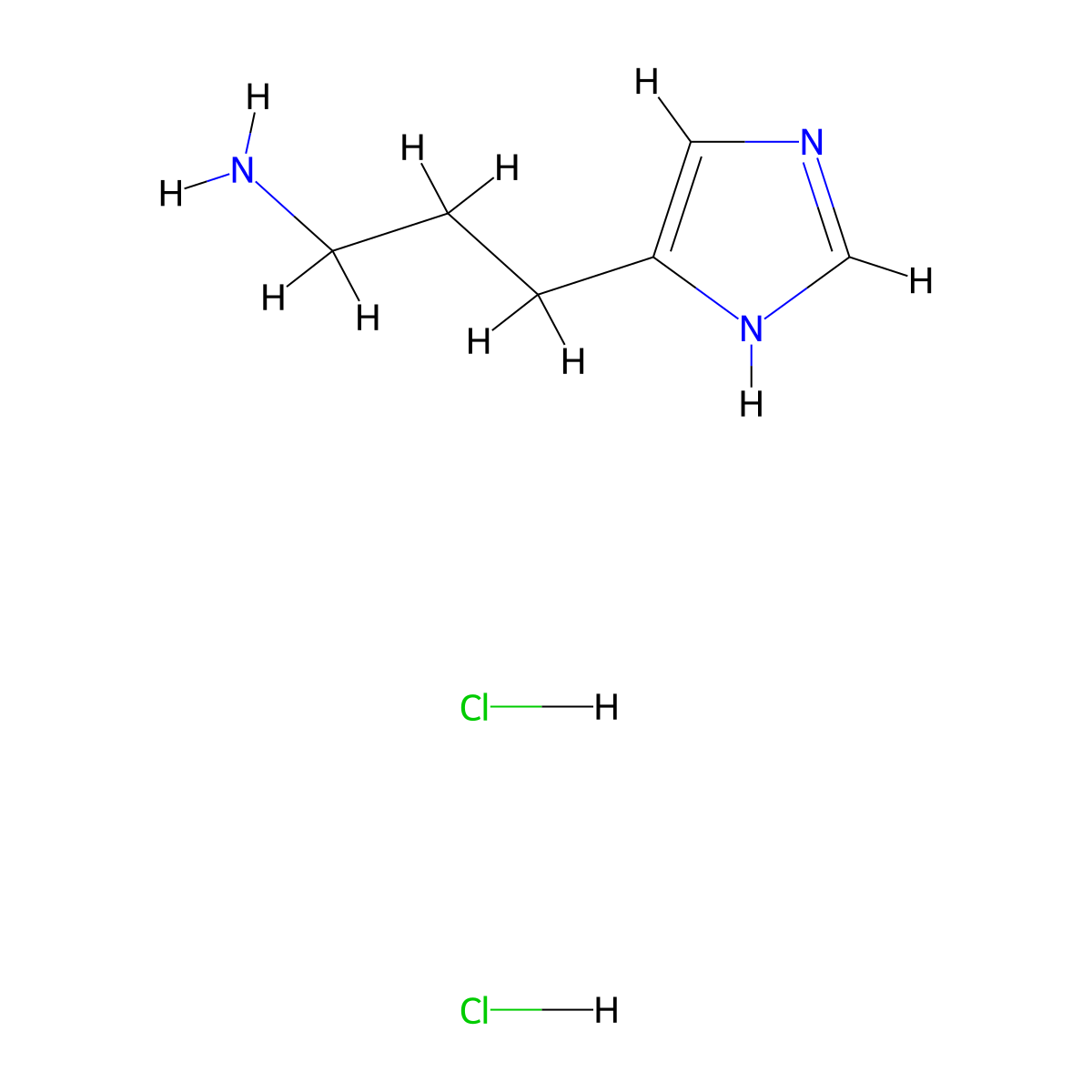 1H-imidazole-4-propylamine dihydrochloride molecular structure, CAS 40836-55-3