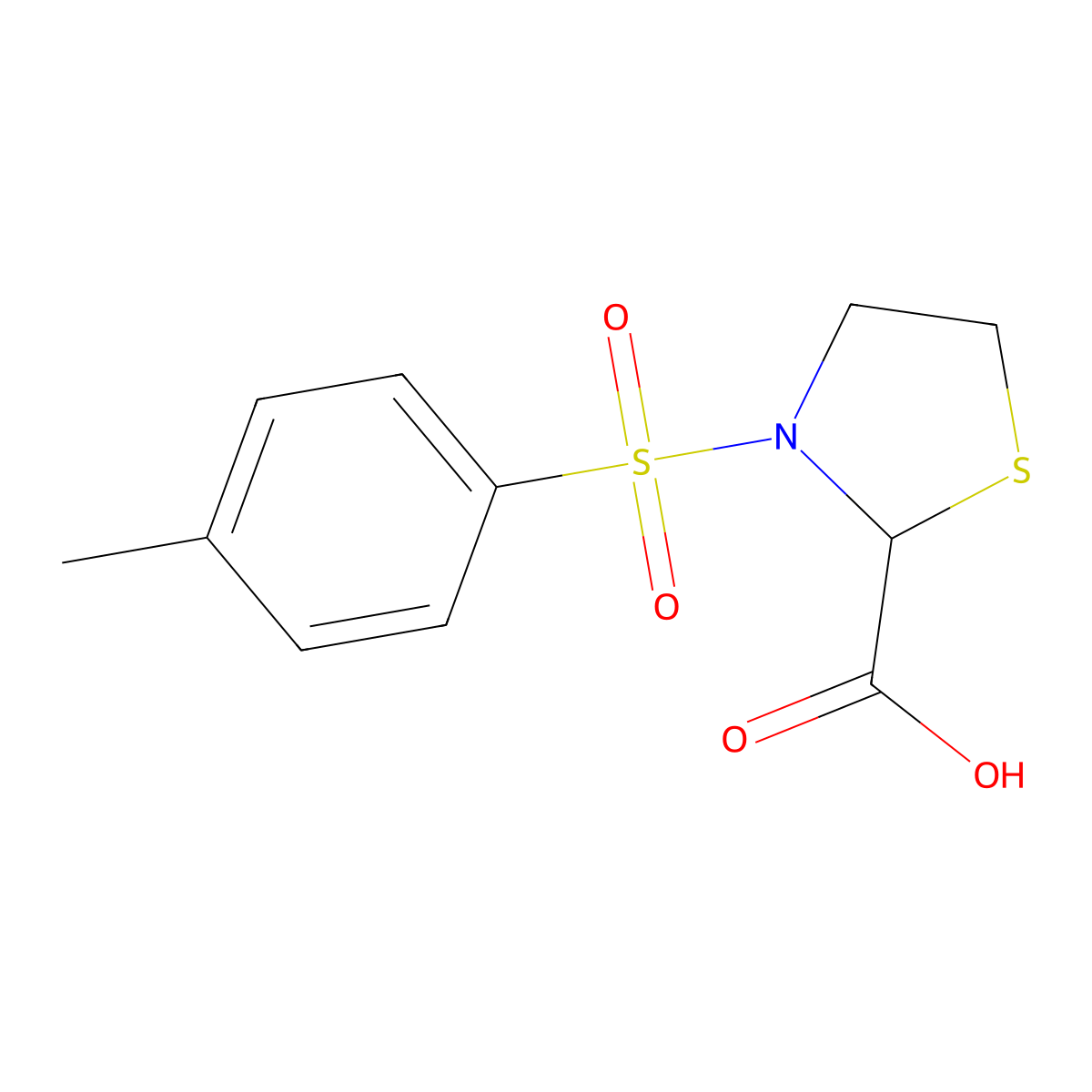 3-(Toluene-4-Sulfonyl)-Thiazolidine-2-Carboxylic Acid molecular structure, CAS 408360-05-4