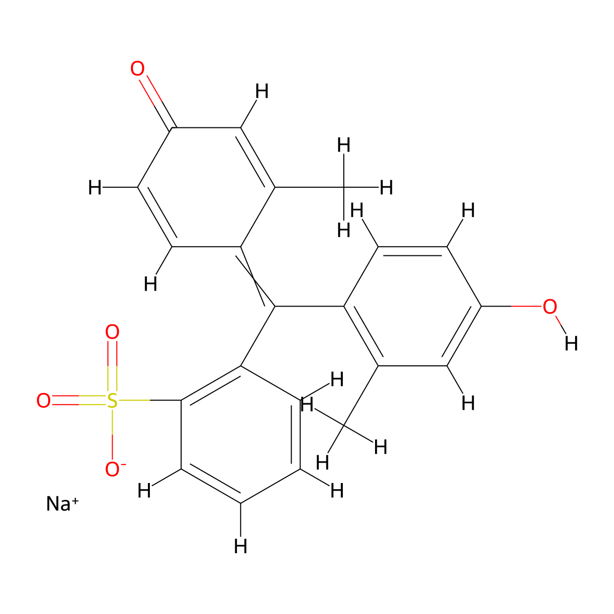 Cresol purple sodium molecular structure, CAS 408360-08-7