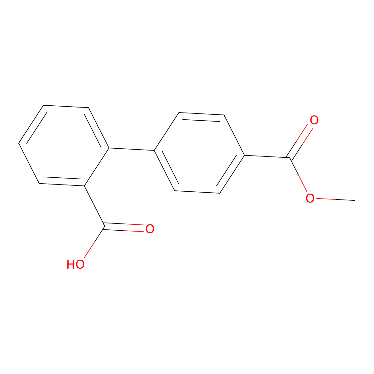 2-(4-Methoxycarbonylphenyl)benzoic acid molecular structure, CAS 408366-35-8