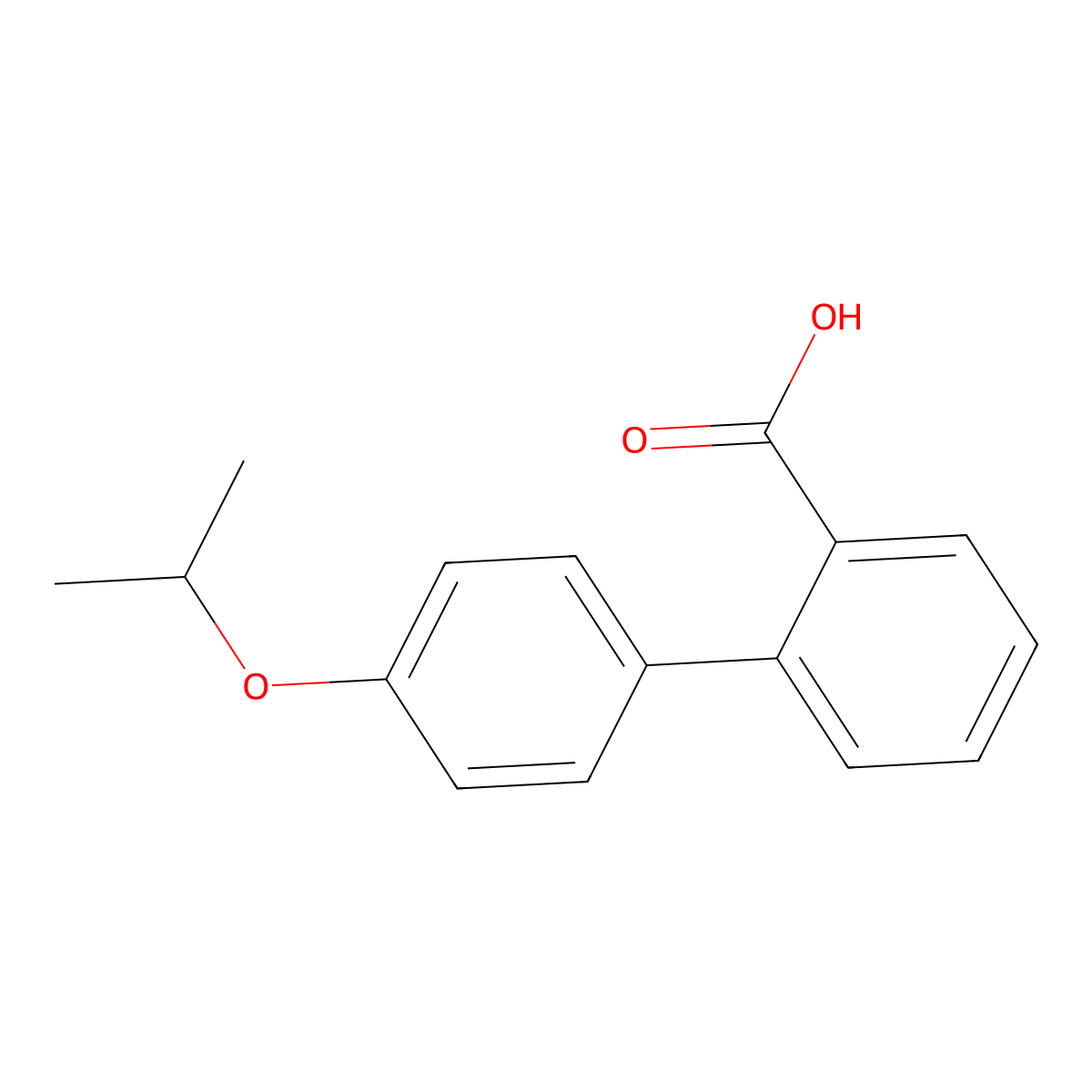 2-[4-(Propan-2-yloxy)phenyl]benzoic acid molecular structure, CAS 408366-55-2