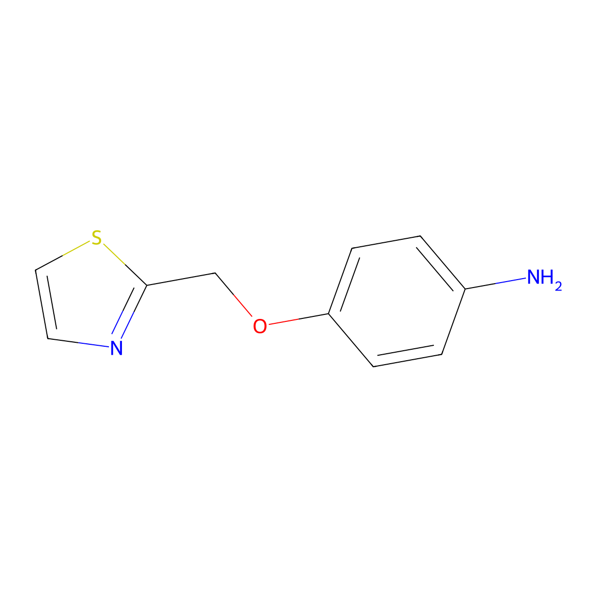 4-(Thiazol-2-ylmethoxy)aniline molecular structure, CAS 408367-72-6