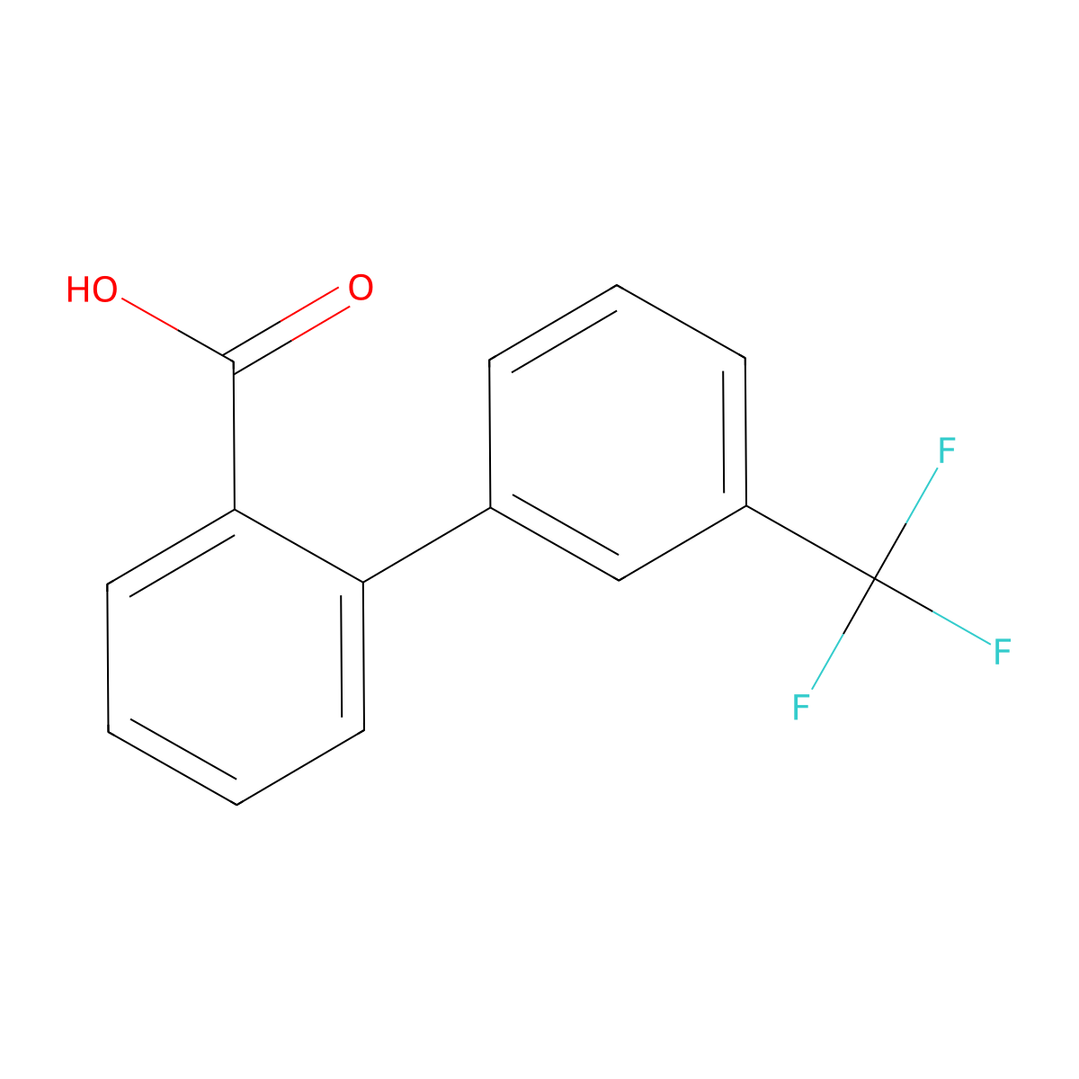 2-(3-Trifluoromethylphenyl)benzoic acid molecular structure, CAS 408367-99-7
