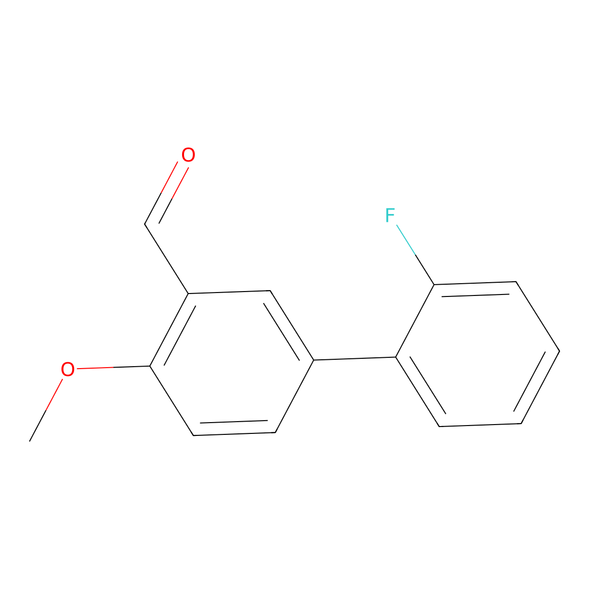 5-(2-Fluorophenyl)-2-methoxybenzaldehyde molecular structure, CAS 408372-29-2