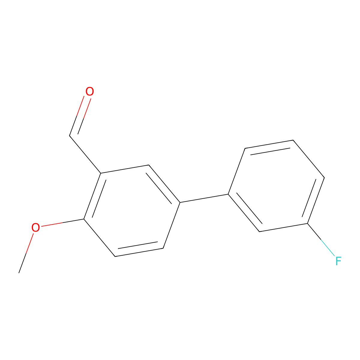 5-(3-Fluorophenyl)-2-methoxybenzaldehyde molecular structure, CAS 408372-30-5