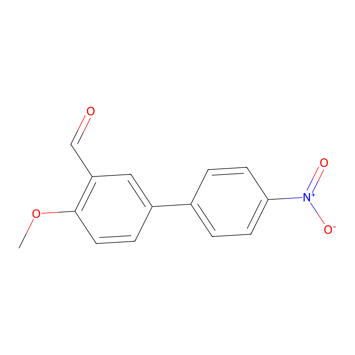 2-Methoxy-5-(4-nitrophenyl)benzaldehyde molecular structure, CAS 408372-38-3