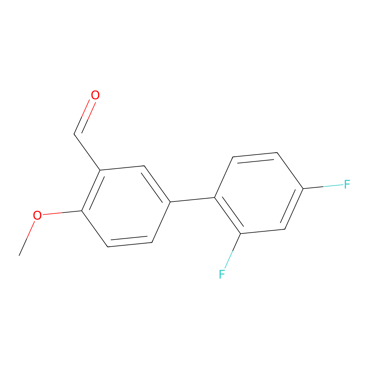 5-(2,4-Difluorophenyl)-2-methoxybenzaldehyde molecular structure, CAS 408372-49-6