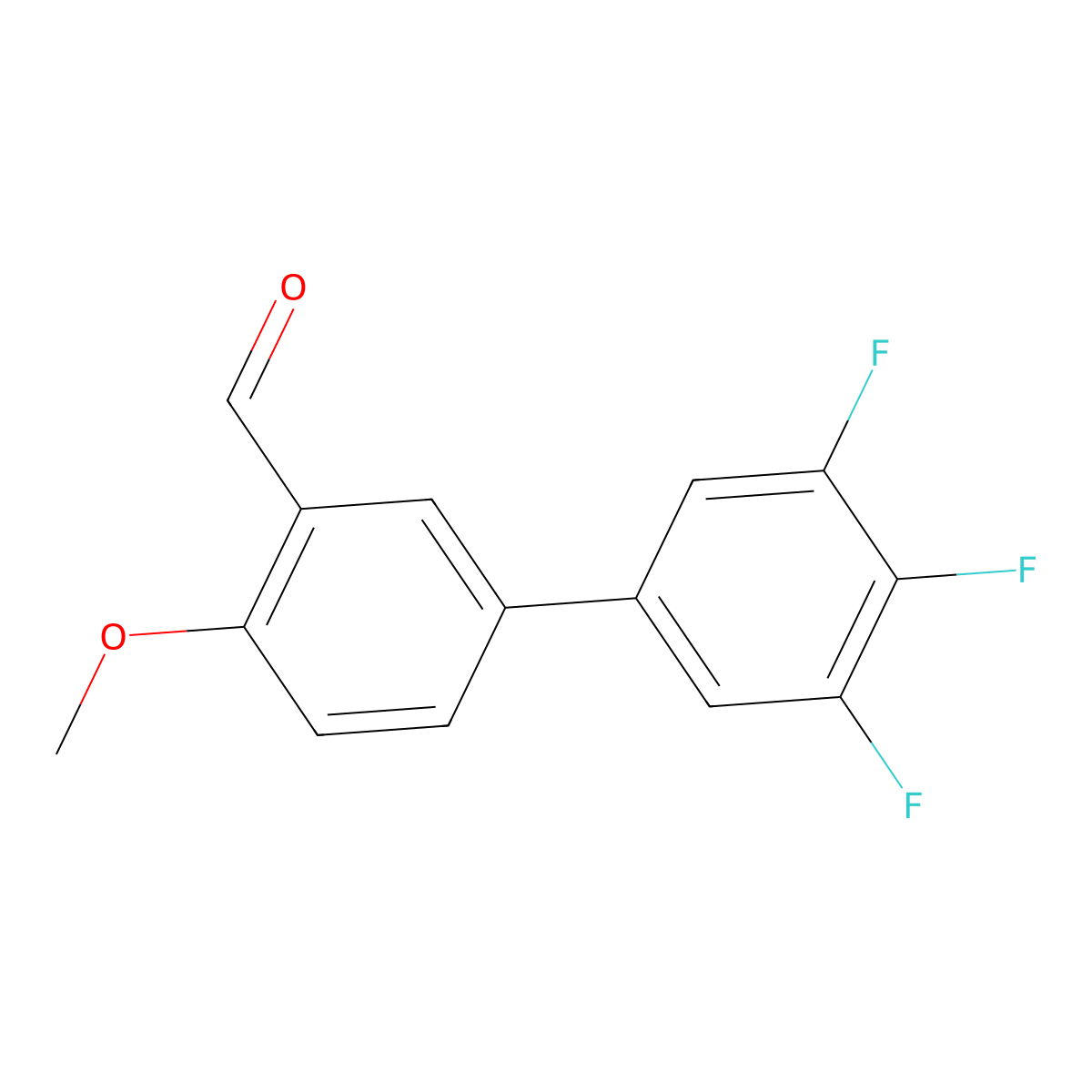 3',4',5'-Trifluoro-4-methoxy-[1,1'-biphenyl]-3-carbaldehyde molecular structure, CAS 408372-55-4