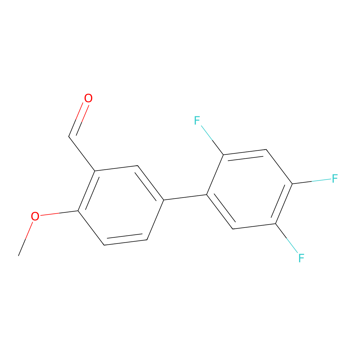 2',4',5'-Trifluoro-4-methoxy-[1,1'-biphenyl]-3-carbaldehyde molecular structure, CAS 408372-56-5