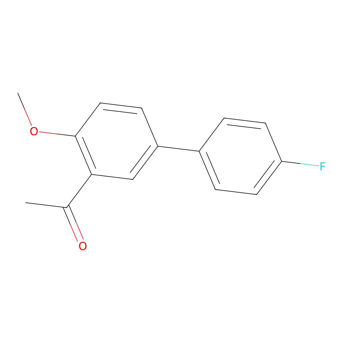 1-(4'-Fluoro-4-methoxy[1,1'-biphenyl]-3-yl)ethanone molecular structure, CAS 408373-42-2