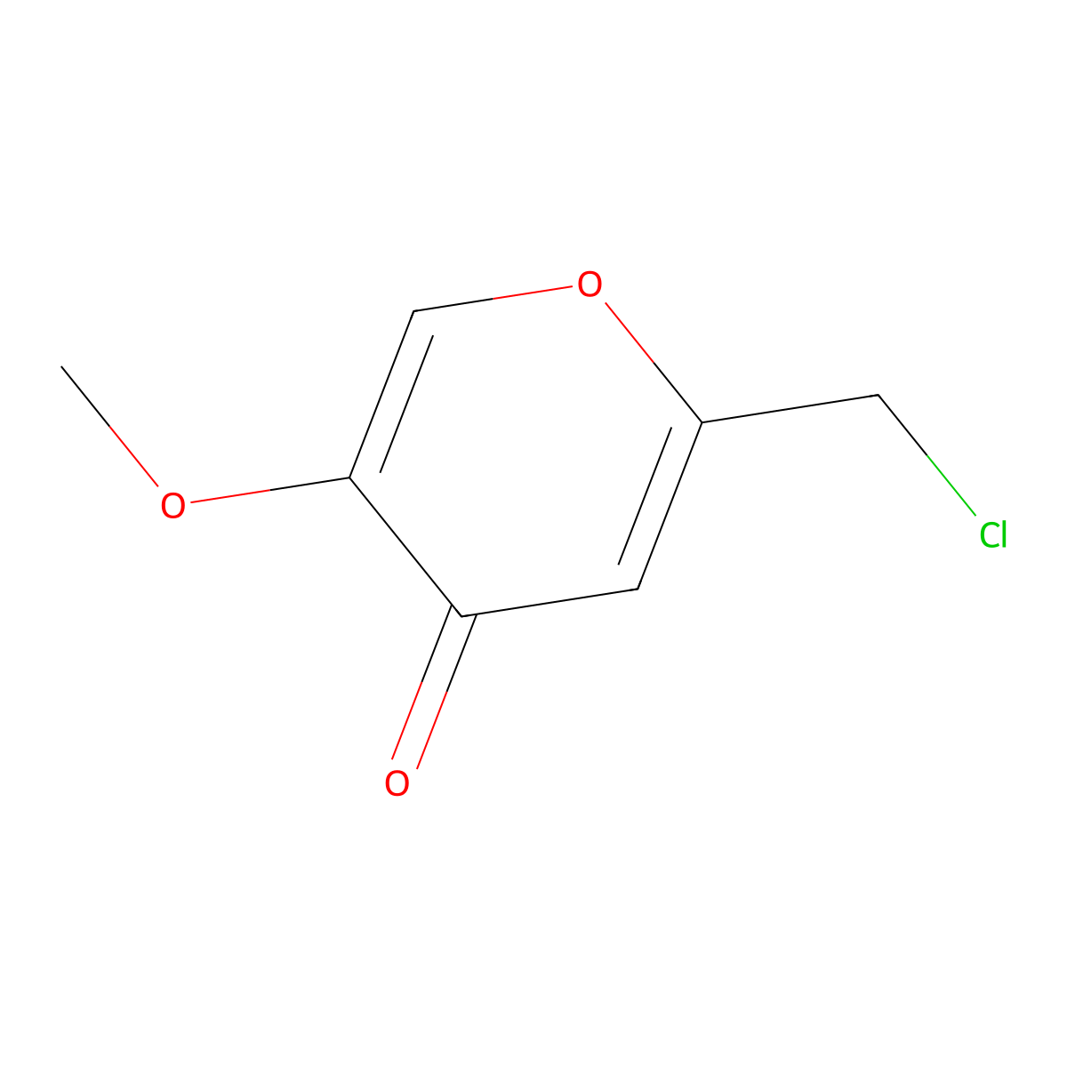 2-(Chloromethyl)-5-methoxy-4H-pyran-4-one molecular structure, CAS 40838-34-4