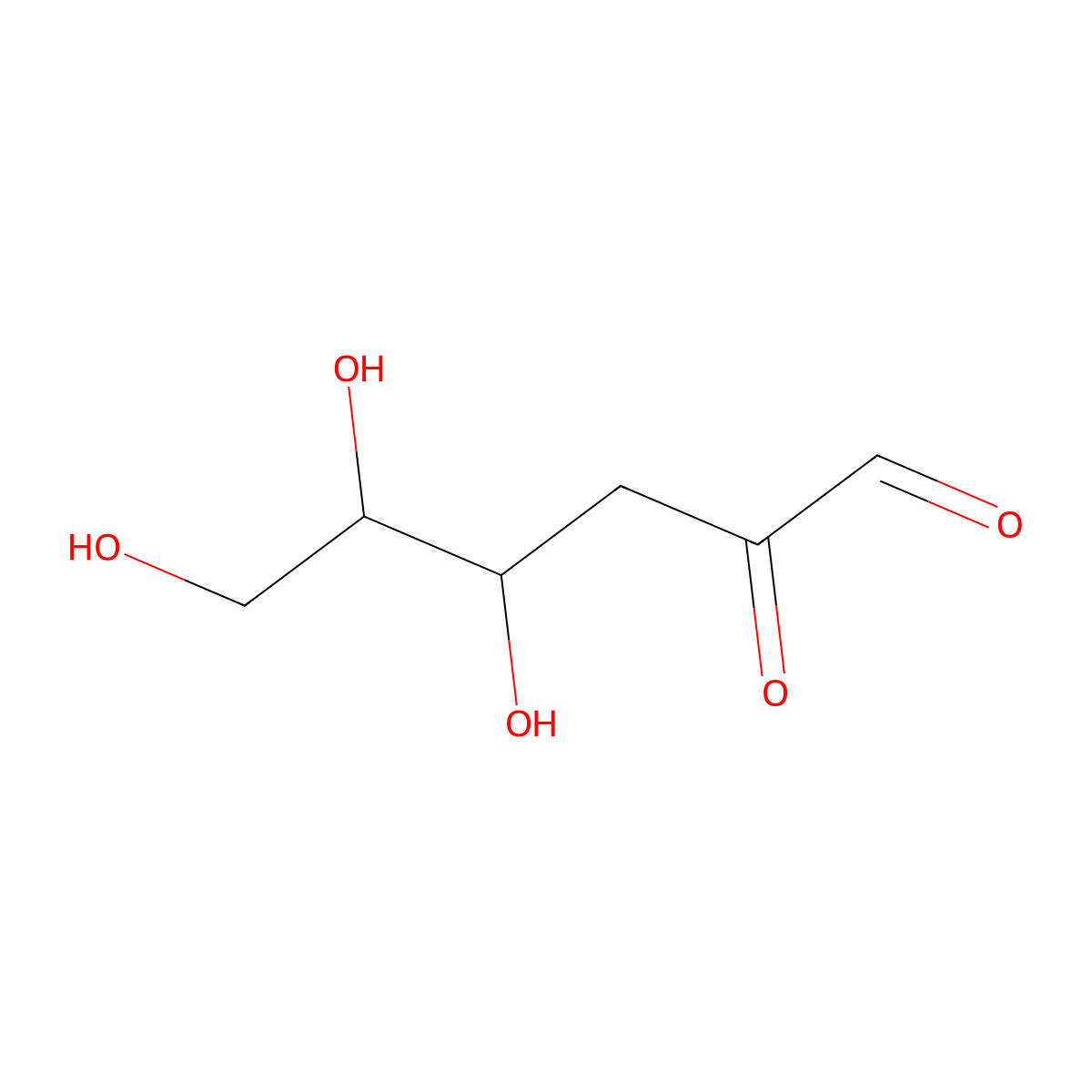 3-Deoxyglucosone molecular structure, CAS 4084-27-9