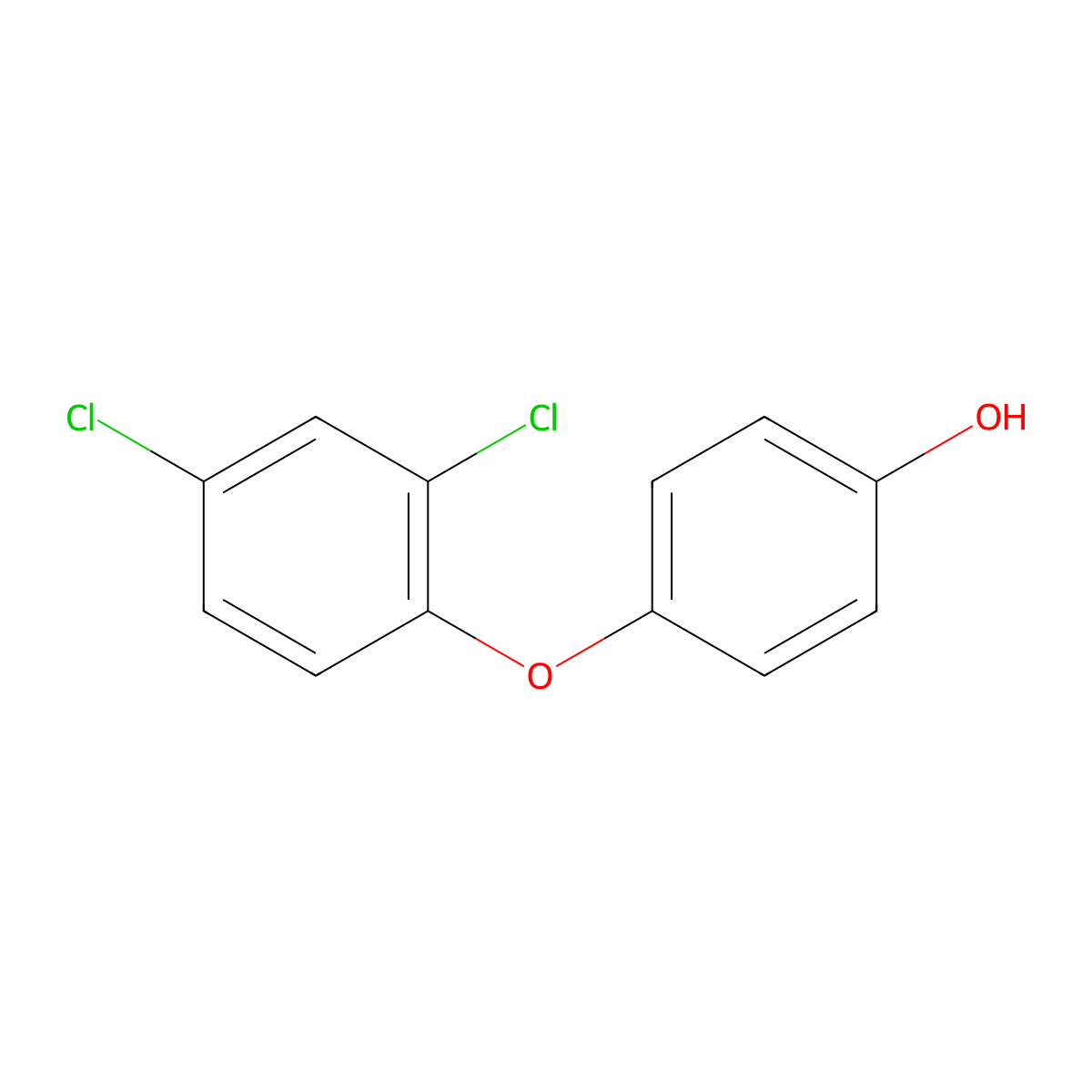 4-(2,4-Dichlorophenoxy)phenol molecular structure, CAS 40843-73-0