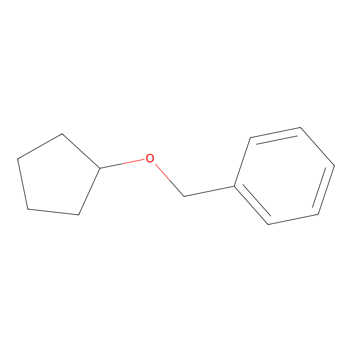((Cyclopentyloxy)methyl)benzene molecular structure, CAS 40843-99-0