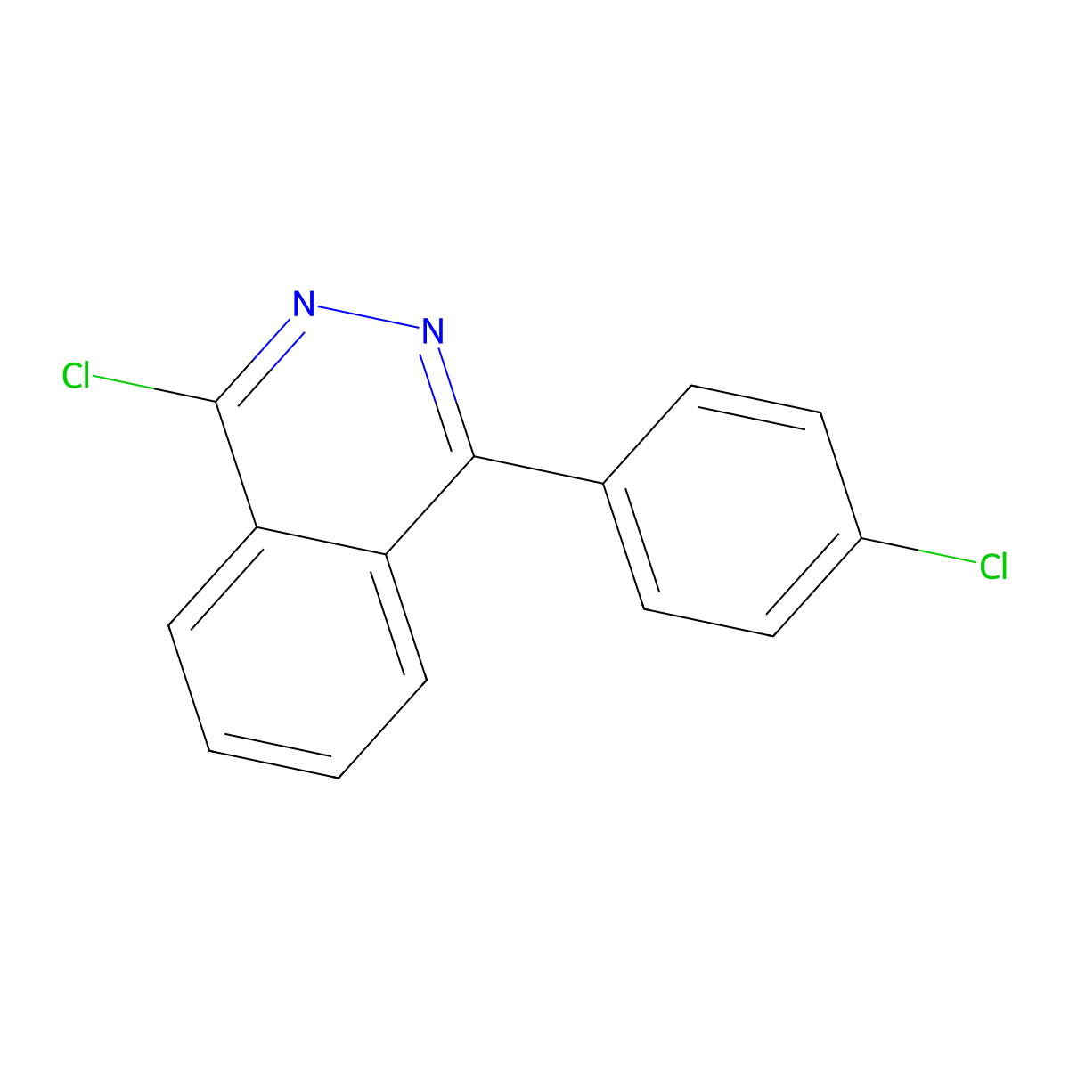 1-Chloro-4-(4-chlorophenyl)phthalazine molecular structure, CAS 40848-52-0
