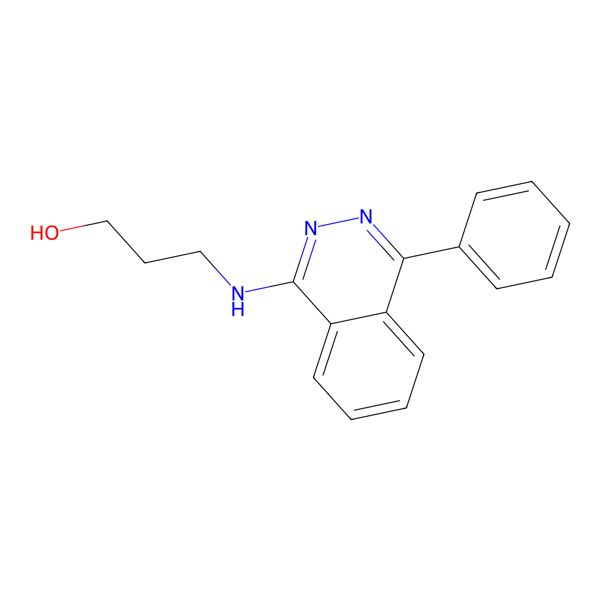 3-((4-Phenyl-1-phthalazinyl)amino)-1-propanol molecular structure, CAS 40848-56-4