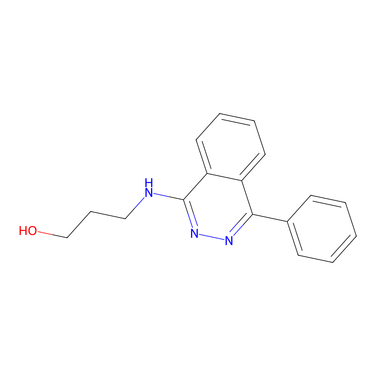 3-((4-Phenyl-1-phthalazinyl)amino)-1-propanol molecular structure, CAS 40848-56-4