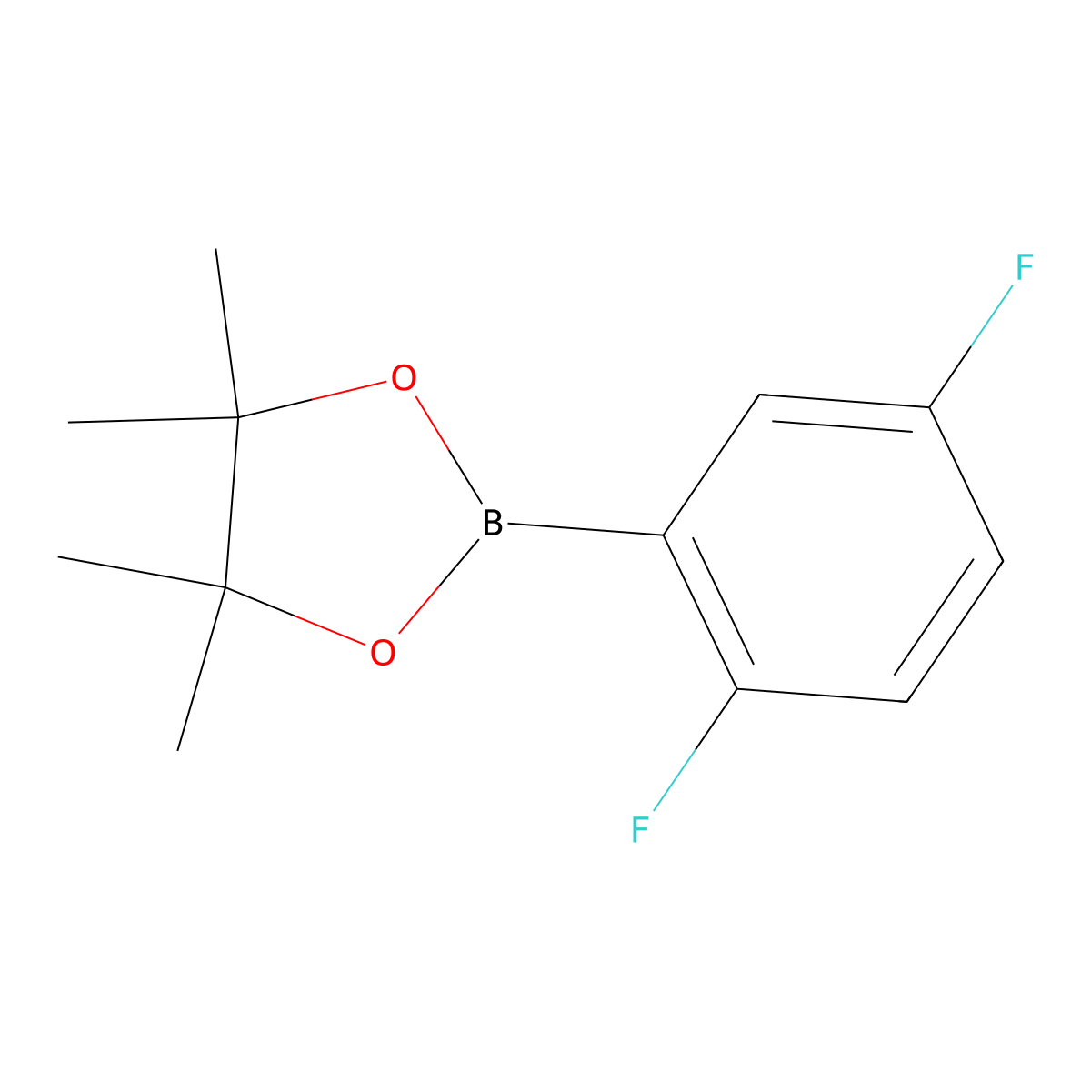 2-(2,5-Difluorophenyl)-4,4,5,5-tetramethyl-1,3,2-dioxaborolane molecular structure, CAS 408492-25-1