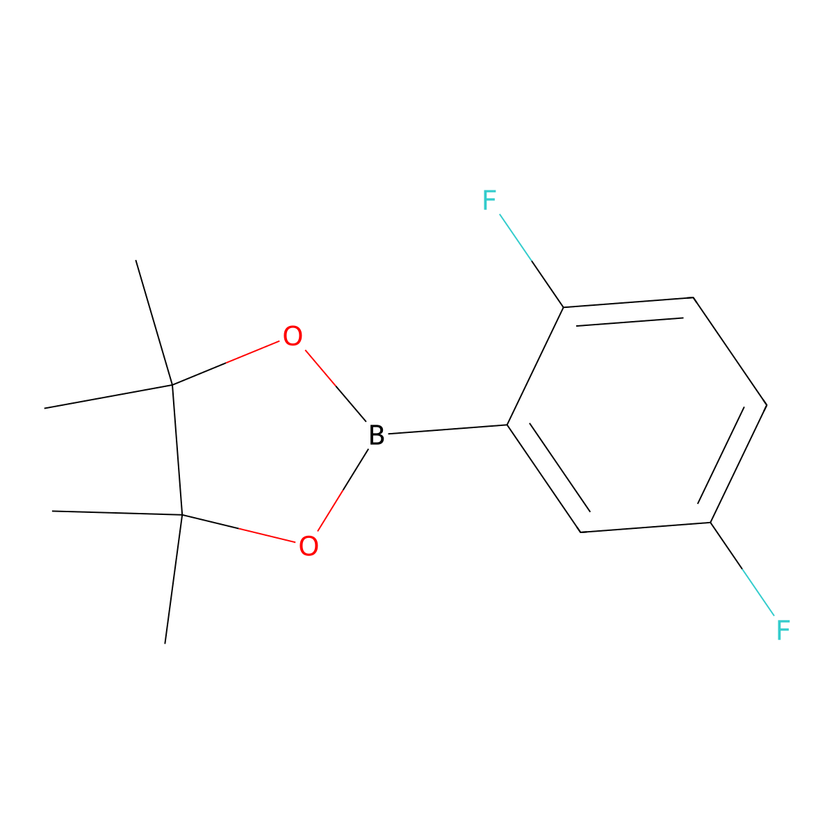 2-(2,5-Difluorophenyl)-4,4,5,5-tetramethyl-1,3,2-dioxaborolane molecular structure, CAS 408492-25-1