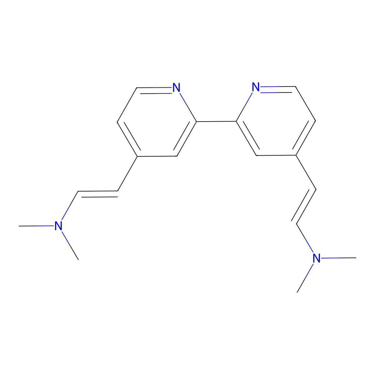 2,2'-([2,2'-Bipyridine]-4,4'-diyl)bis(N,N-dimethylethen-1-amine) molecular structure, CAS 408496-43-5