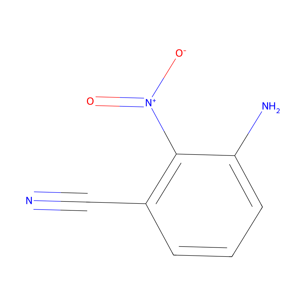 3-Amino-2-nitrobenzonitrile molecular structure, CAS 408502-45-4