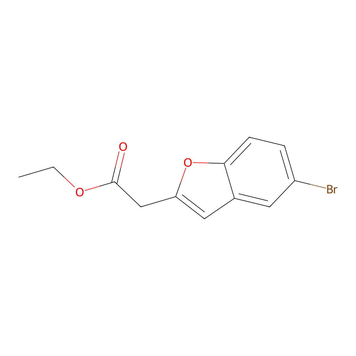 Ethyl 2-(5-bromobenzofuran-2-YL)acetate molecular structure, CAS 408506-61-6