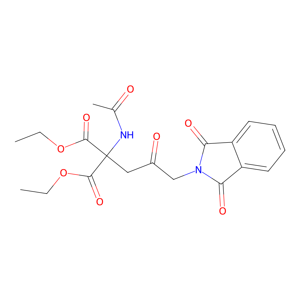 Diethyl 2-Acetamido-2-[3-(1,3-dioxo-2-isoindolinyl)-2-oxopropyl]malonate molecular structure, CAS 408507-08-4