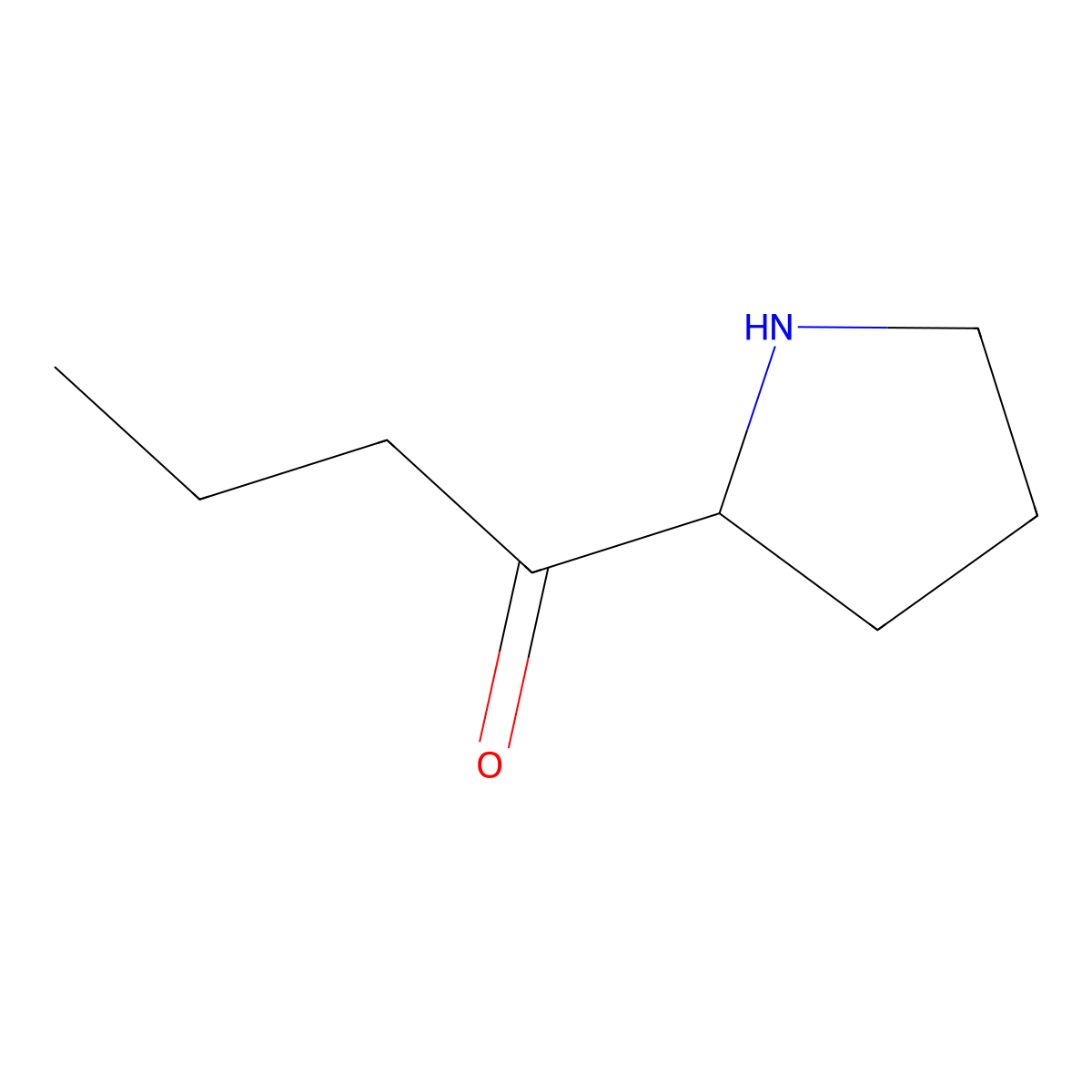 1-(Pyrrolidin-2-YL)butan-1-one molecular structure, CAS 408507-26-6