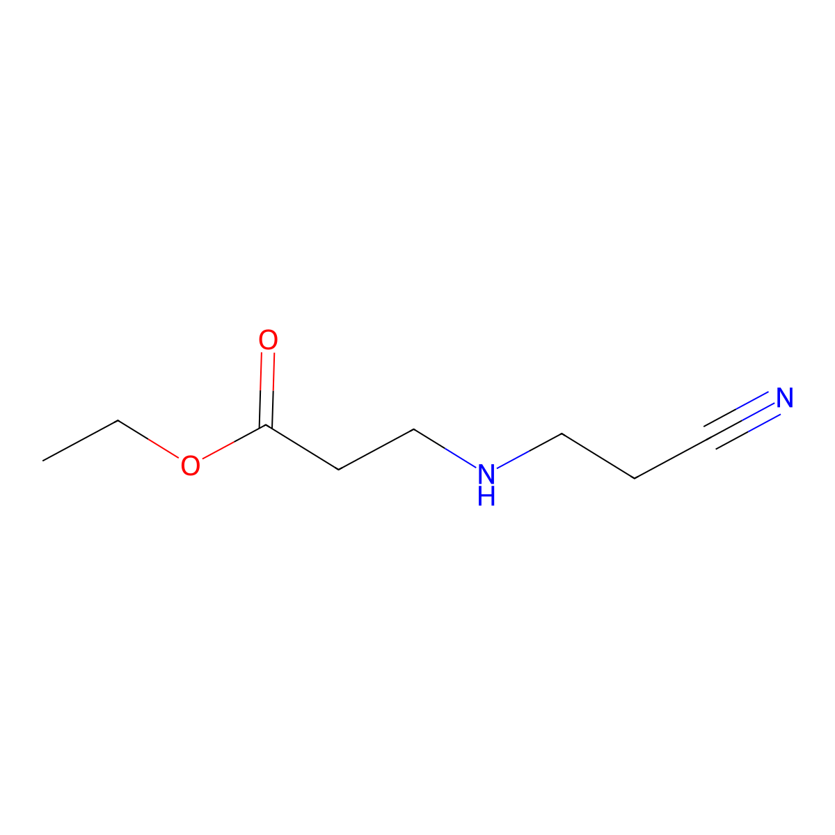 Ethyl 3-(2-cyanoethylamino)propanoate molecular structure, CAS 408507-47-1