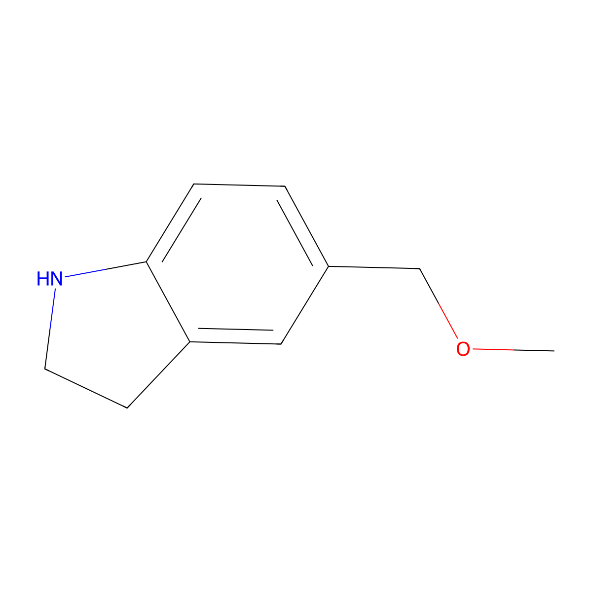 5-(methoxymethyl)-2,3-dihydro-1H-indole molecular structure, CAS 408507-66-4